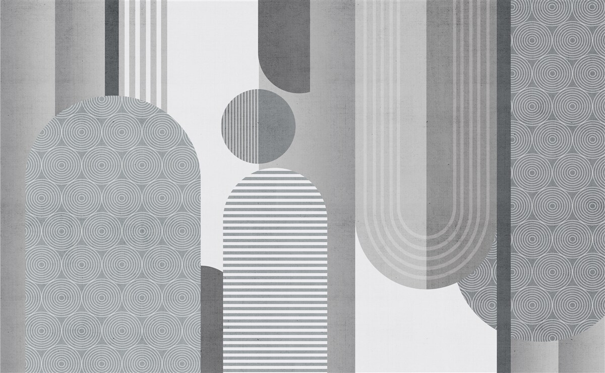 Fototapeta kreskowane prostokąty o łukowatym kształcie