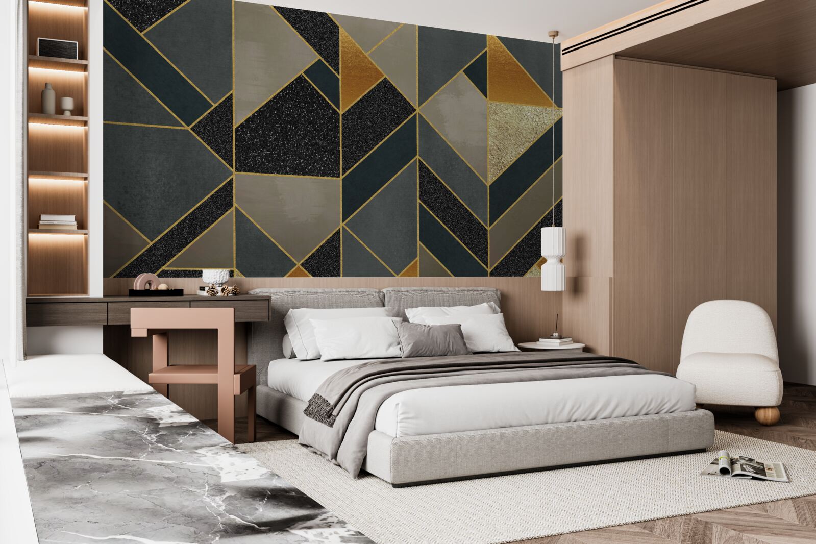 Fototapeta mozaiki w ciemnych kolorach