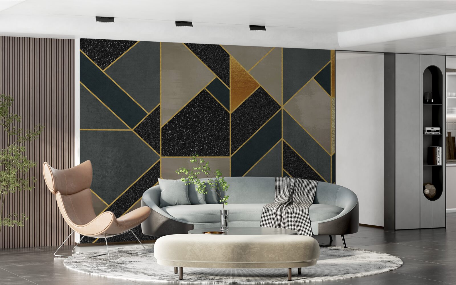 Fototapeta mozaiki w ciemnych kolorach