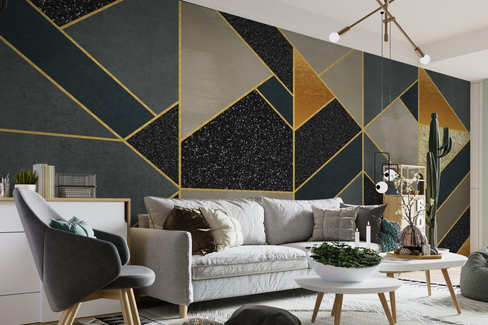 Fototapeta mozaiki w ciemnych kolorach