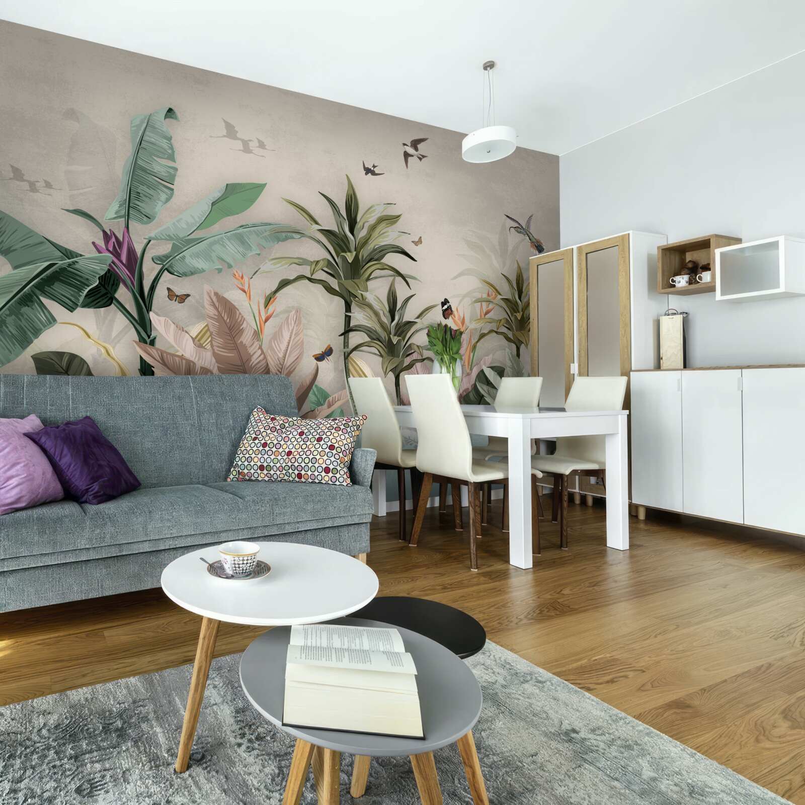 Fototapeta tropik to miejsce, w którym ptaki znajdują przyjemność