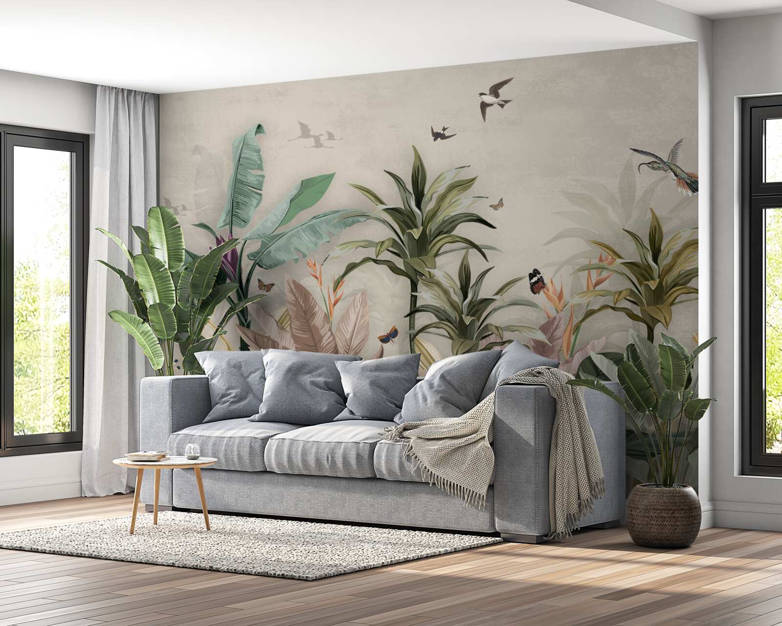 Fototapeta tropik to miejsce, w którym ptaki znajdują przyjemność