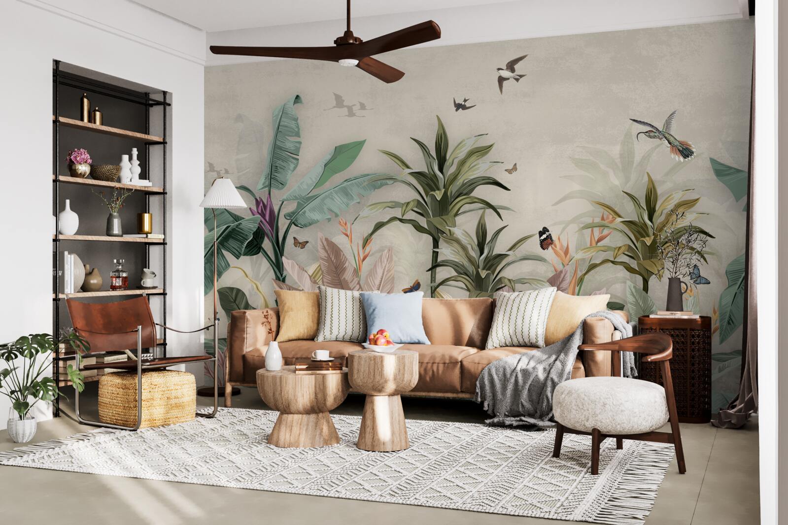 Fototapeta tropik to miejsce, w którym ptaki znajdują przyjemność