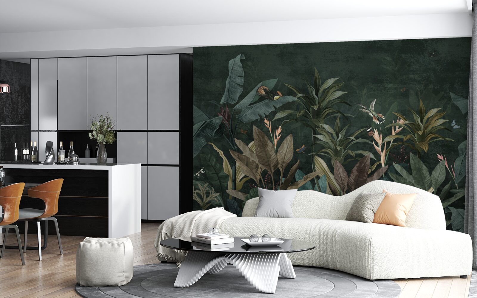 Fototapeta tropikalna dżungla w nocy