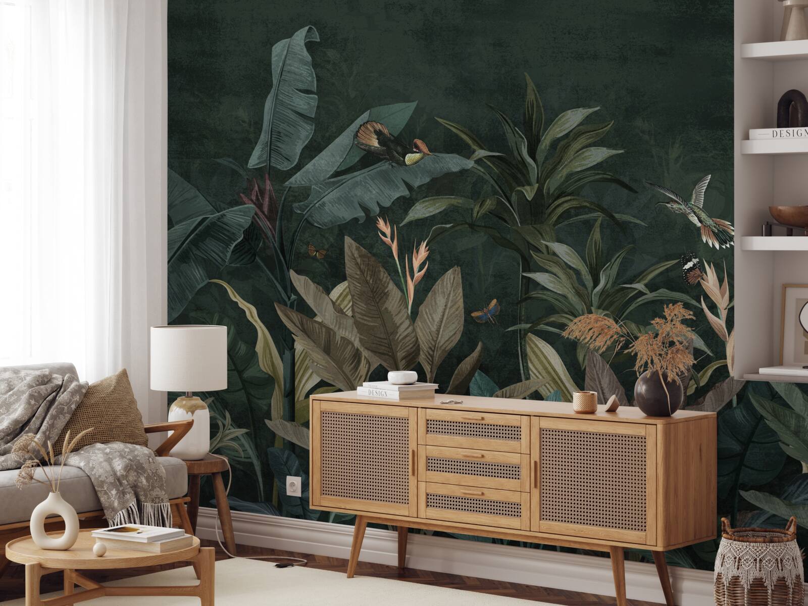 Fototapeta tropikalna dżungla w nocy