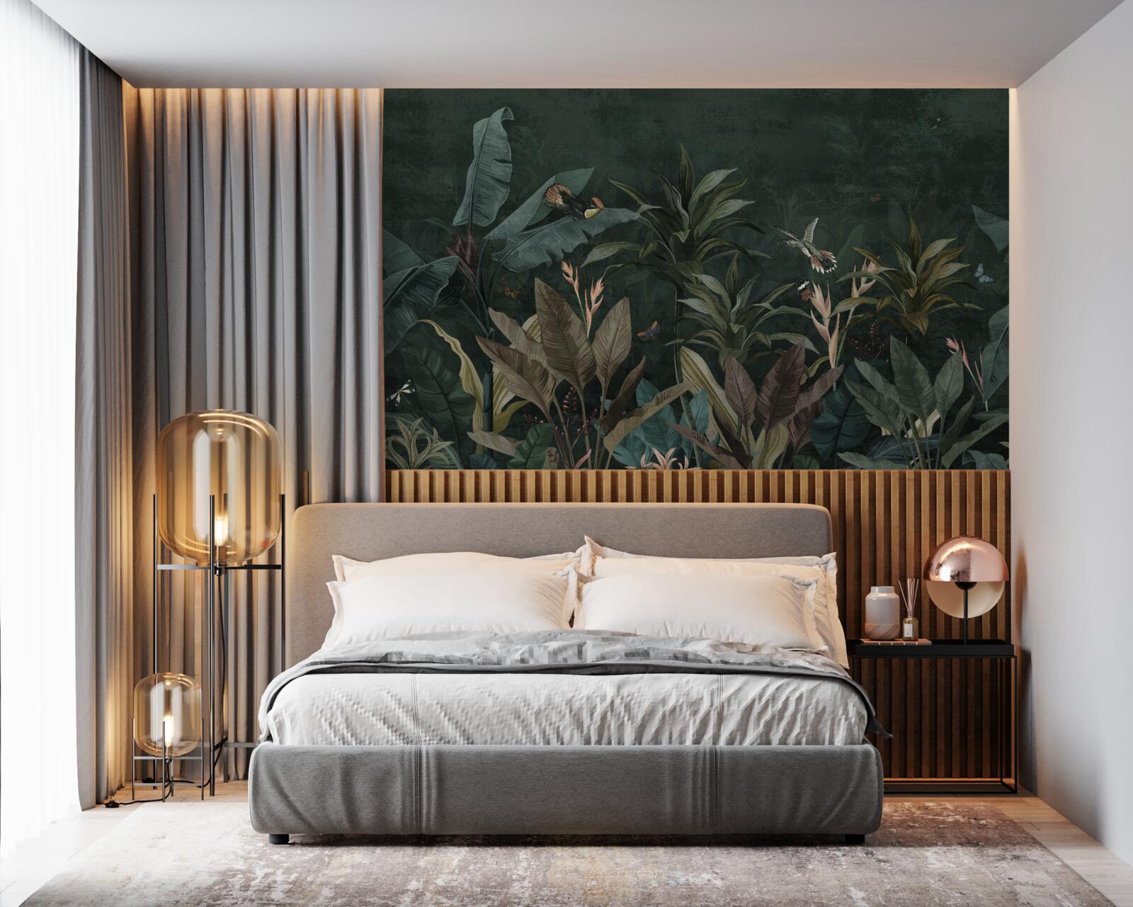 Fototapeta tropikalna dżungla w nocy