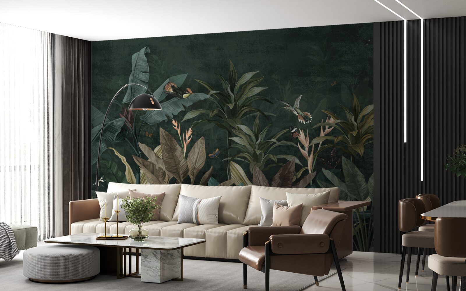 Fototapeta tropikalna dżungla w nocy