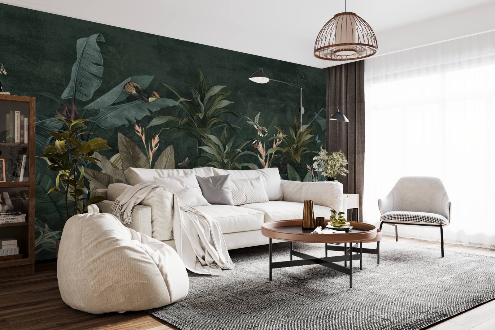 Fototapeta tropikalna dżungla w nocy