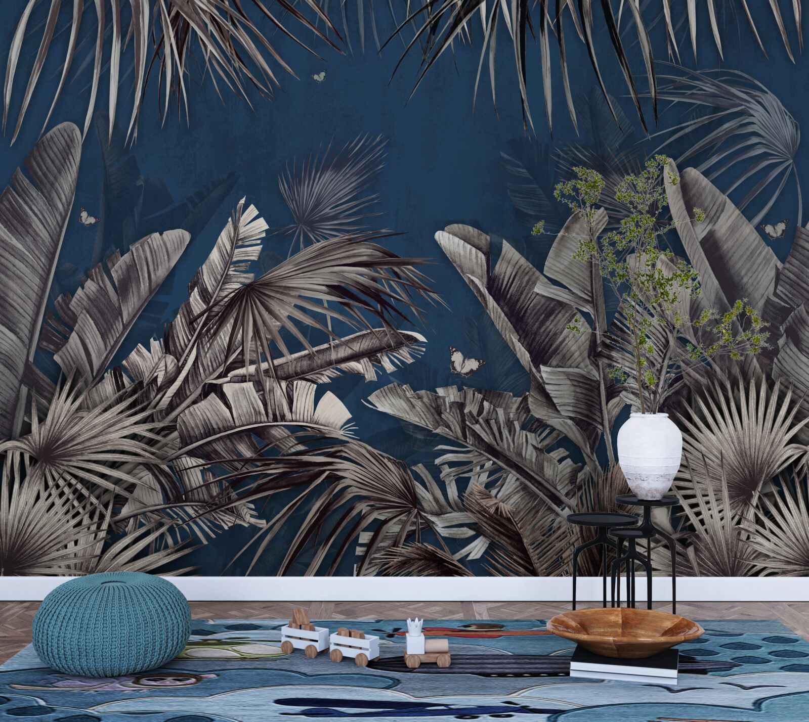 Fototapeta noc zapada na paproć