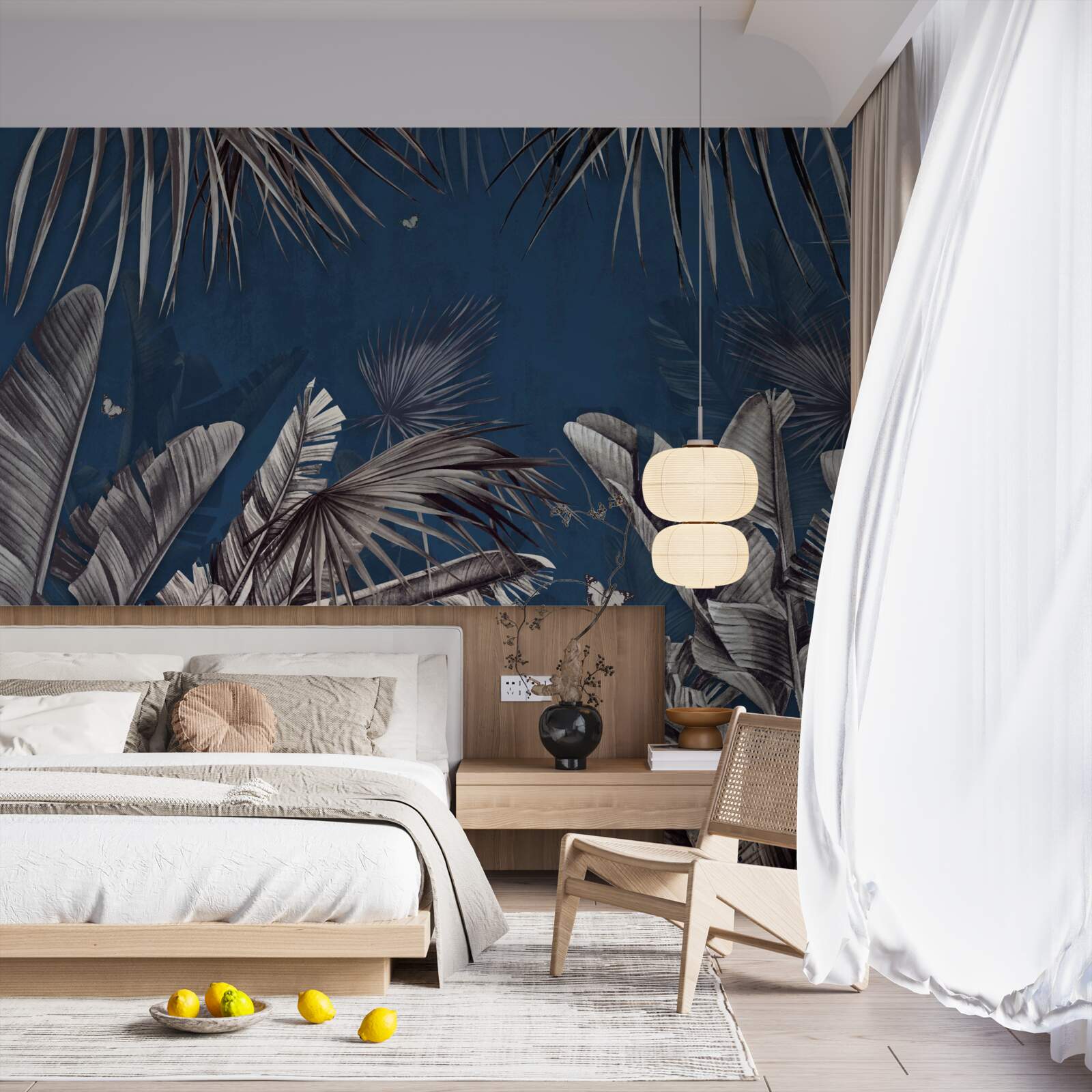 Fototapeta noc zapada na paproć