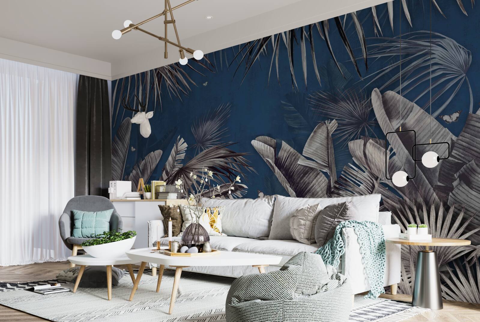 Fototapeta noc zapada na paproć