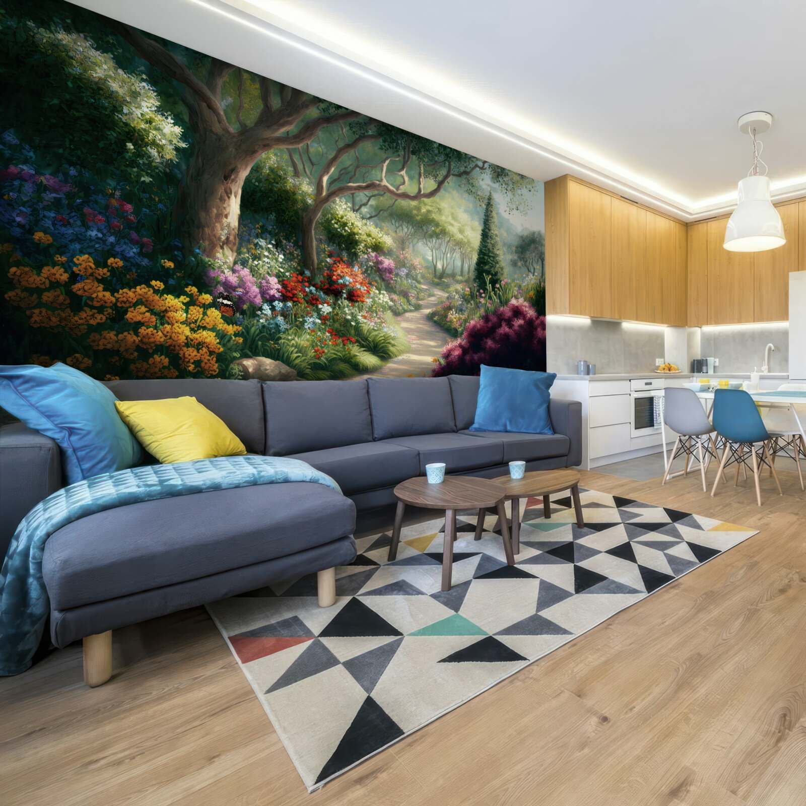 Fototapeta mistyczna ścieżka przez magiczny las