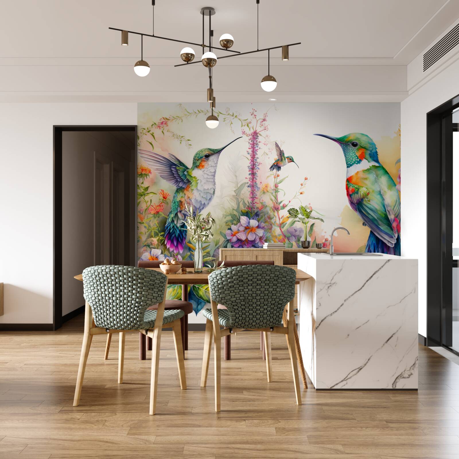 Fototapeta kolibry komunikują się za pomocą kolorów