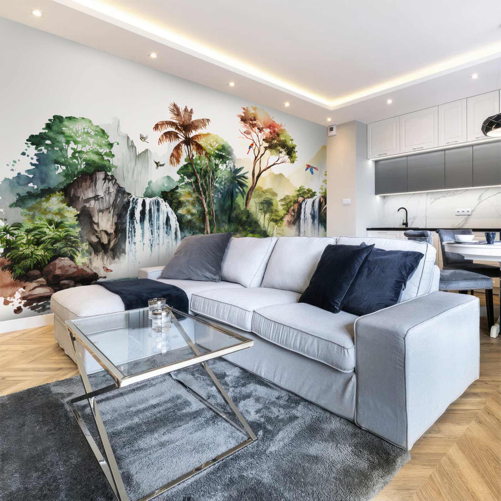 Fototapeta w lesie deszczowym znajdują się wodospady