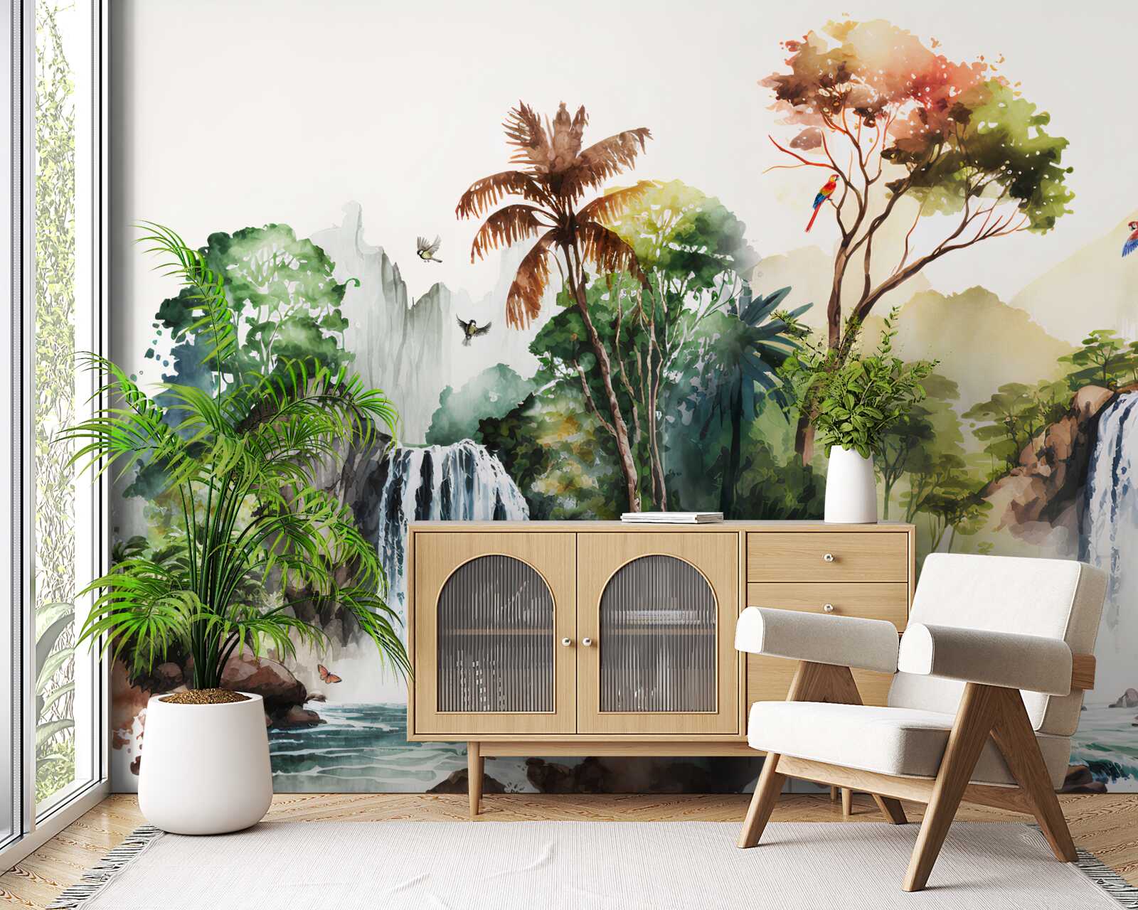 Fototapeta w lesie deszczowym znajdują się wodospady