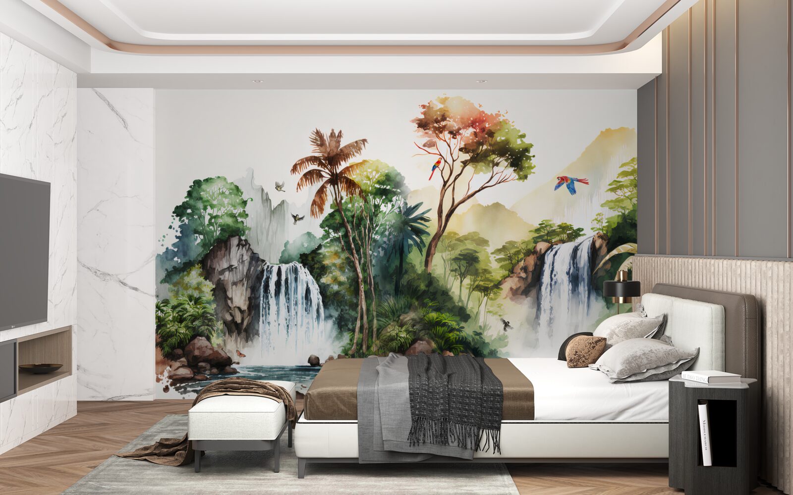 Fototapeta w lesie deszczowym znajdują się wodospady