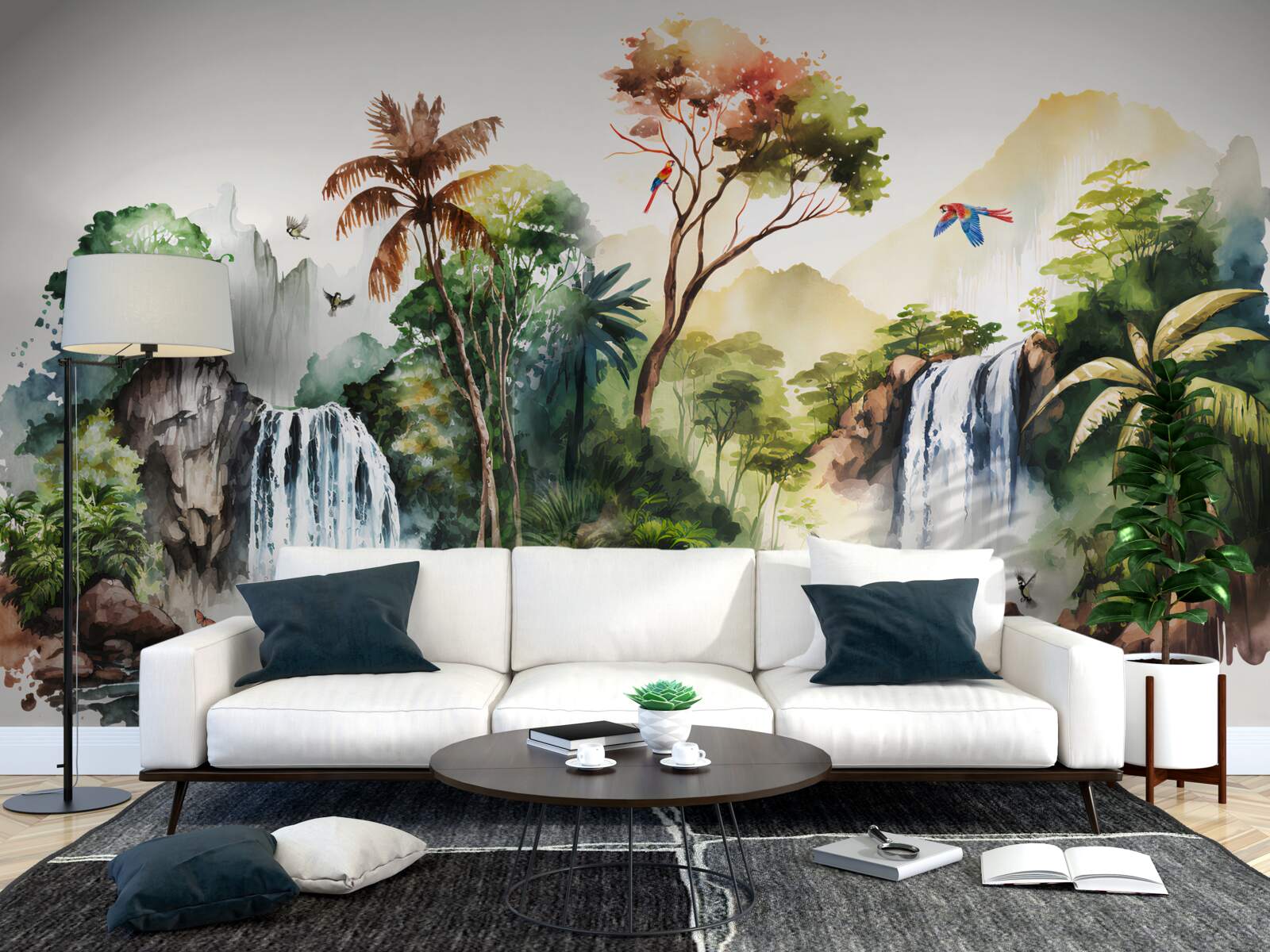 Fototapeta w lesie deszczowym znajdują się wodospady