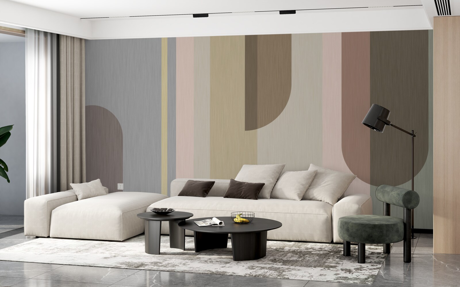 Fototapeta Łuki w orientacji pionowej, pomalowane w pastelowych kolorach