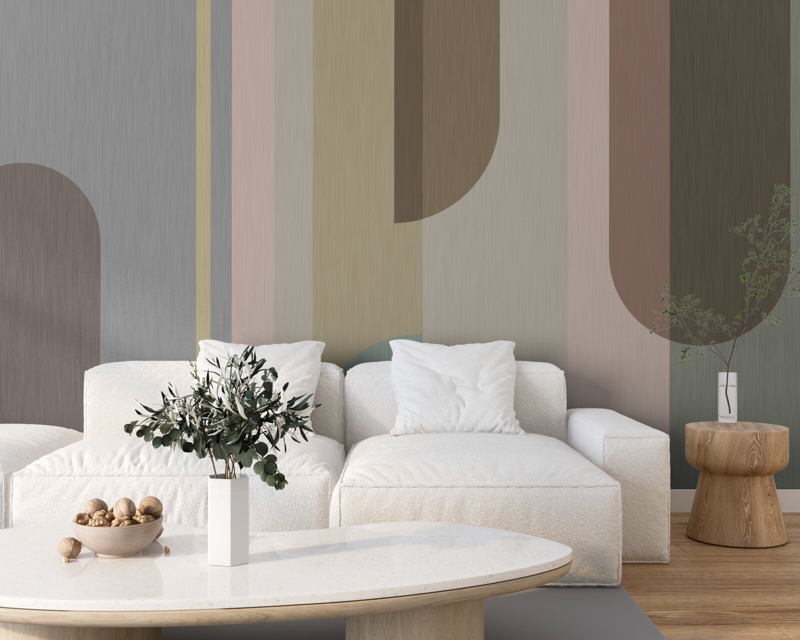 Fototapeta Łuki w orientacji pionowej, pomalowane w pastelowych kolorach