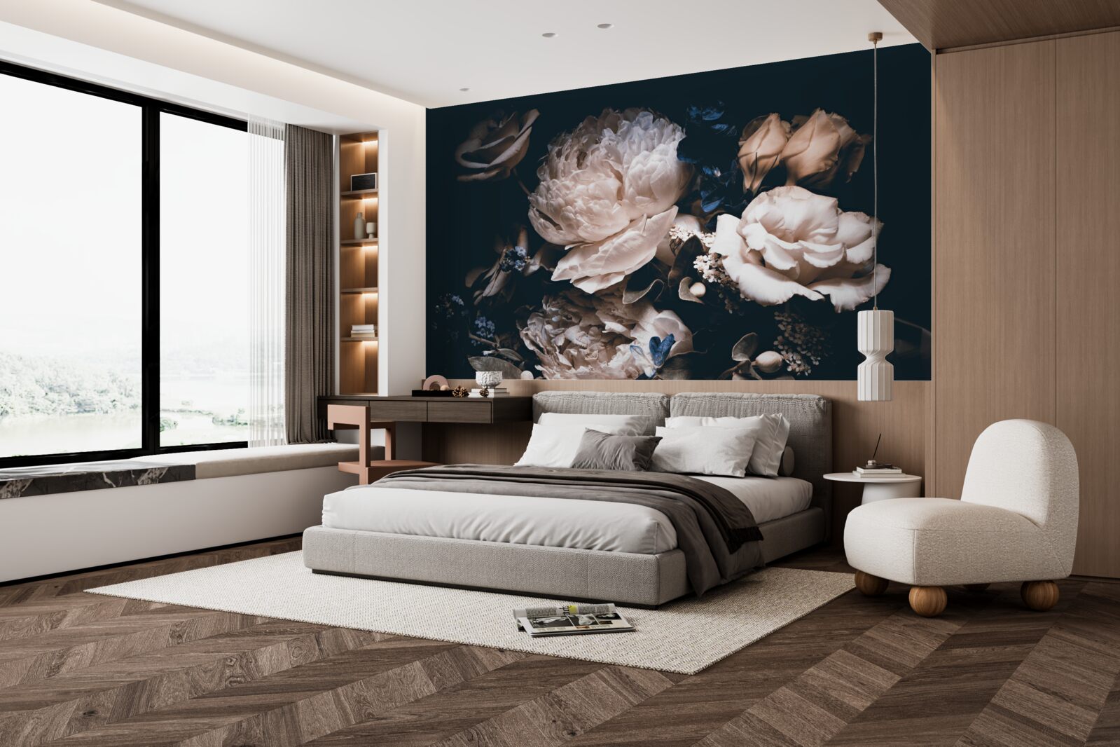 Fototapeta mroczny romans kwiatów