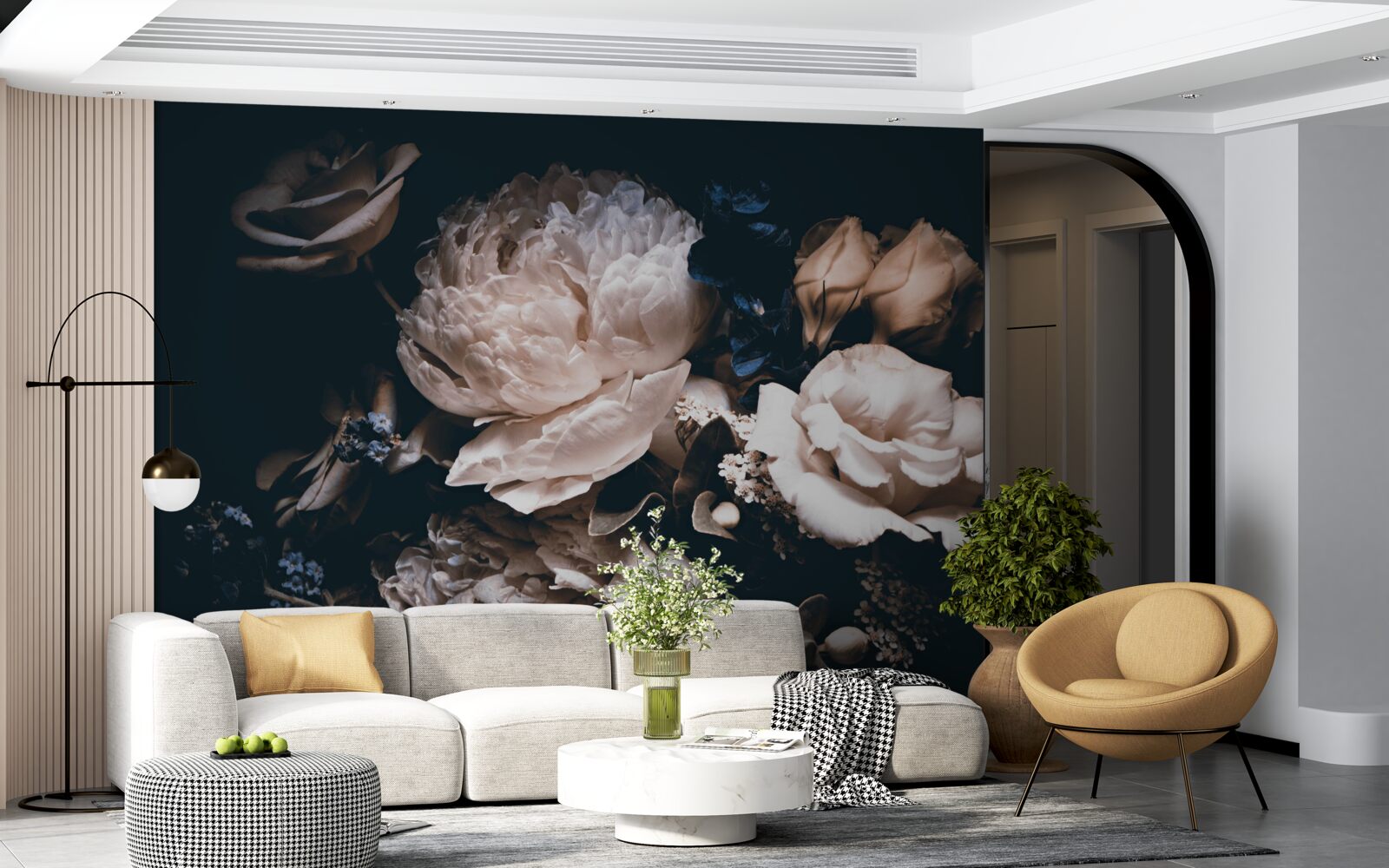 Fototapeta mroczny romans kwiatów