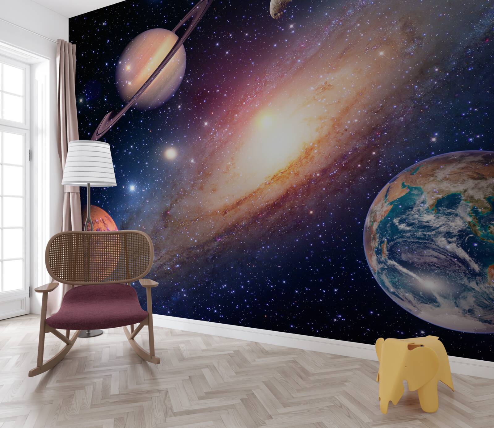 Fototapeta planety, w tym ziemia, w naszej galaktyce