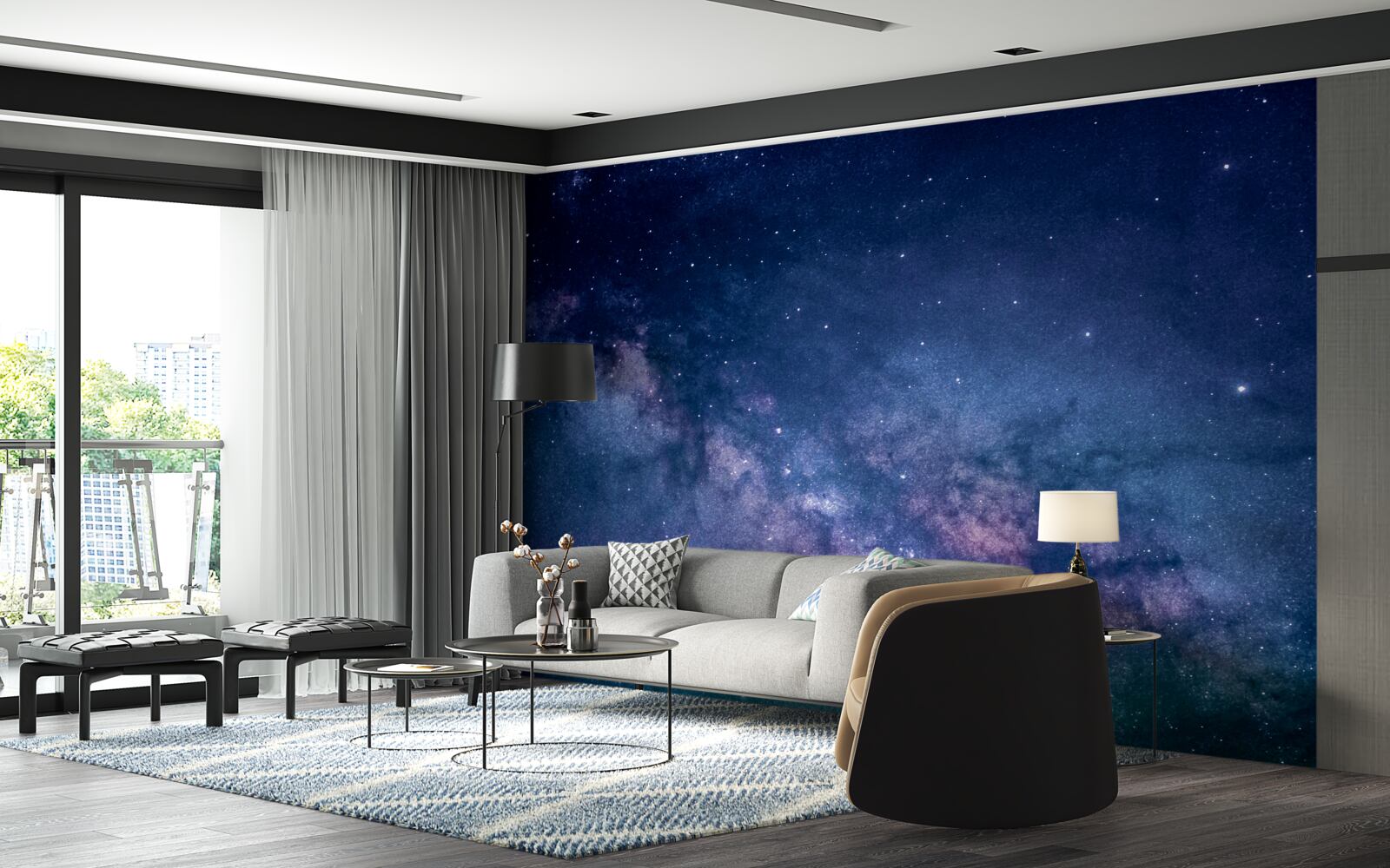 Fototapeta niebiańska galaktyka droga mleczna