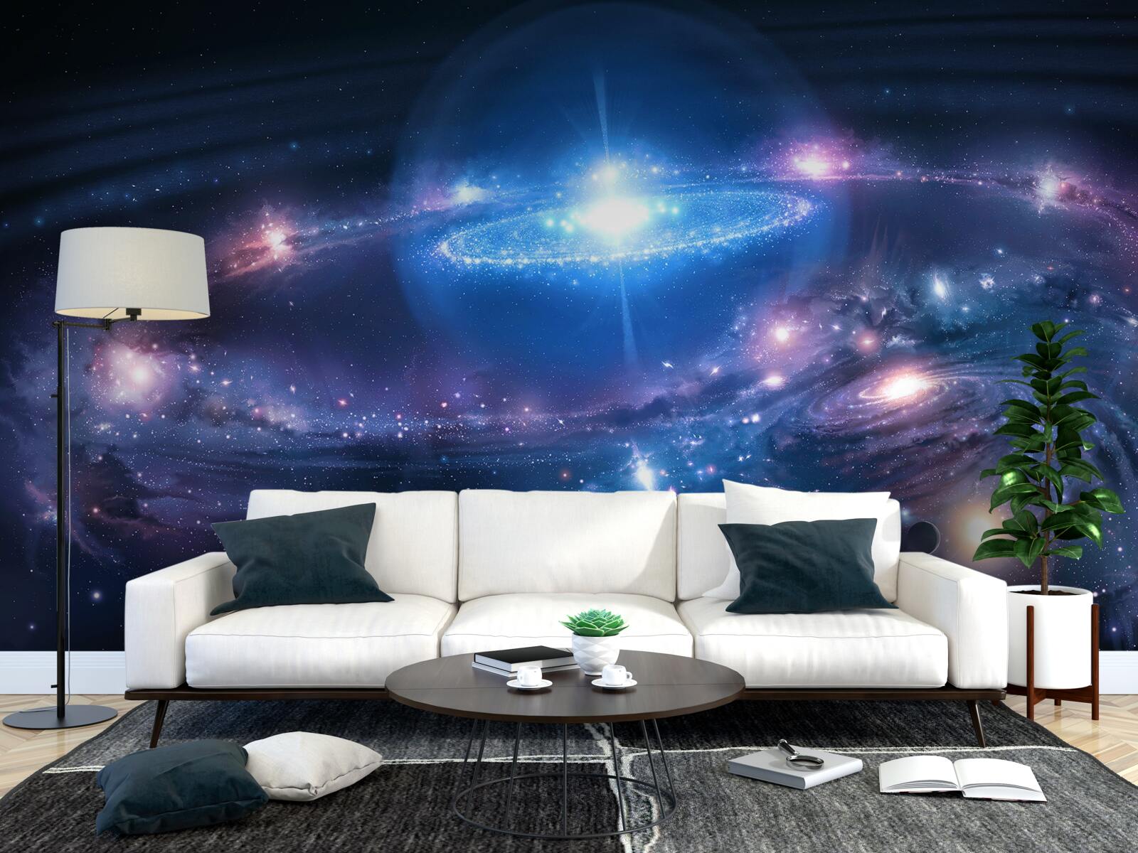 Fototapeta położenie galaktyk w przestrzeni względem siebie