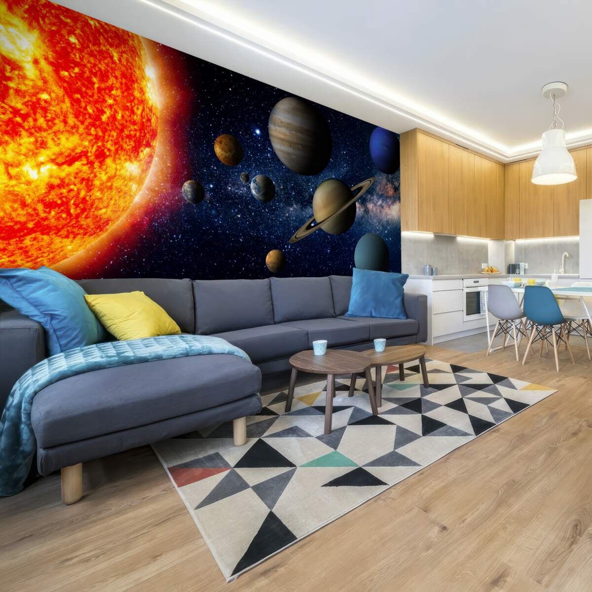 Fototapeta proporcje między planetami a słońcem