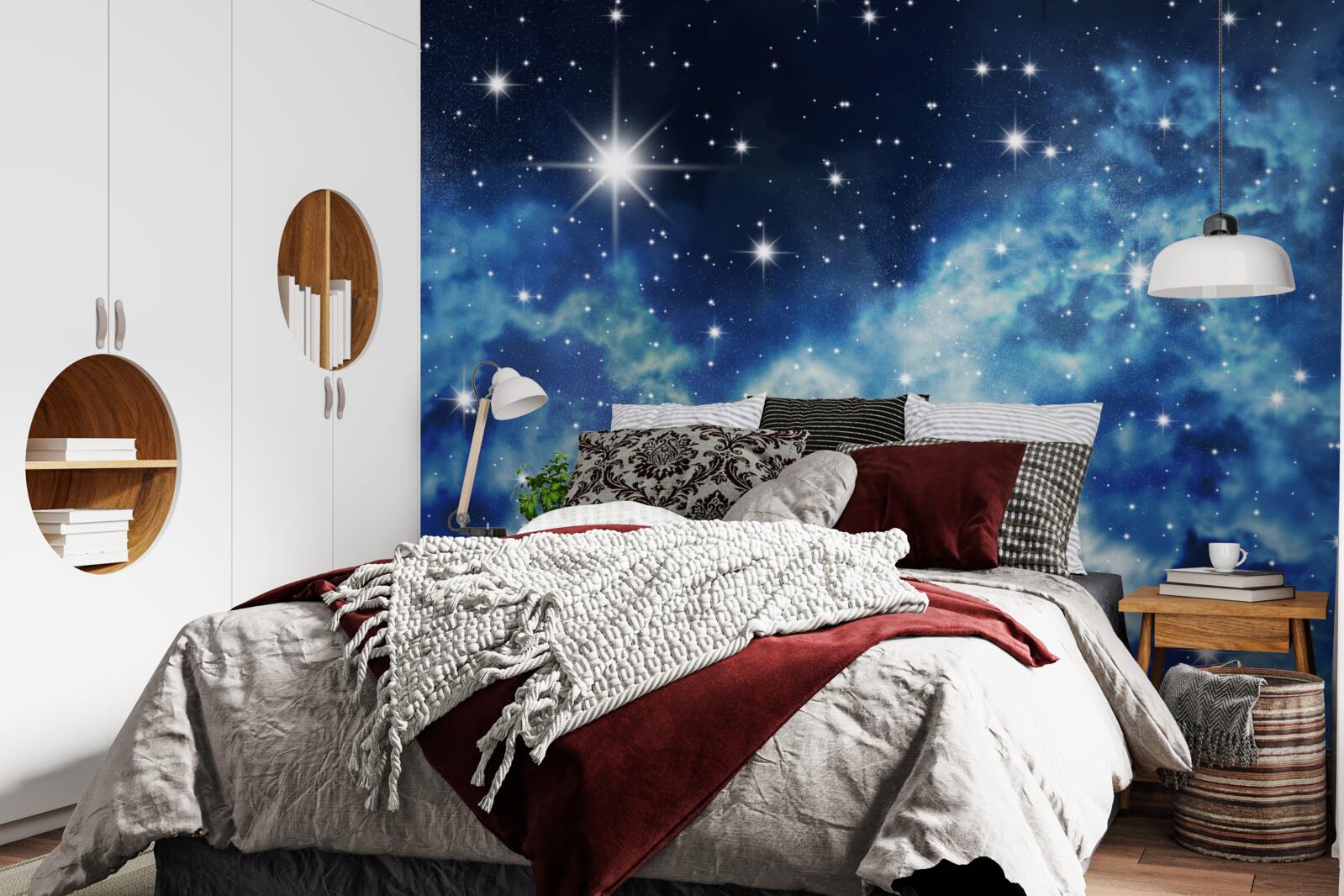 Fototapeta błękitne niebo usiane gwiazdami