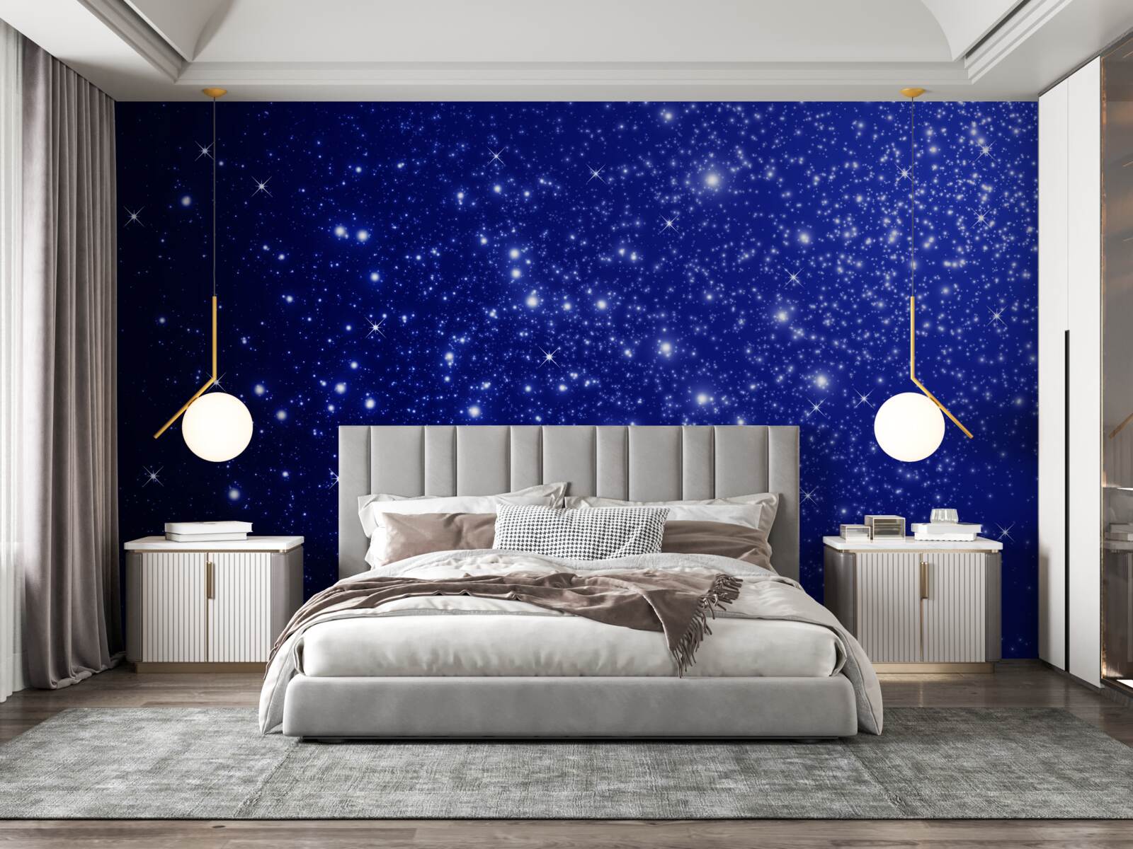 Fototapeta niezliczona ilość luminarzy w sferze niebieskiej