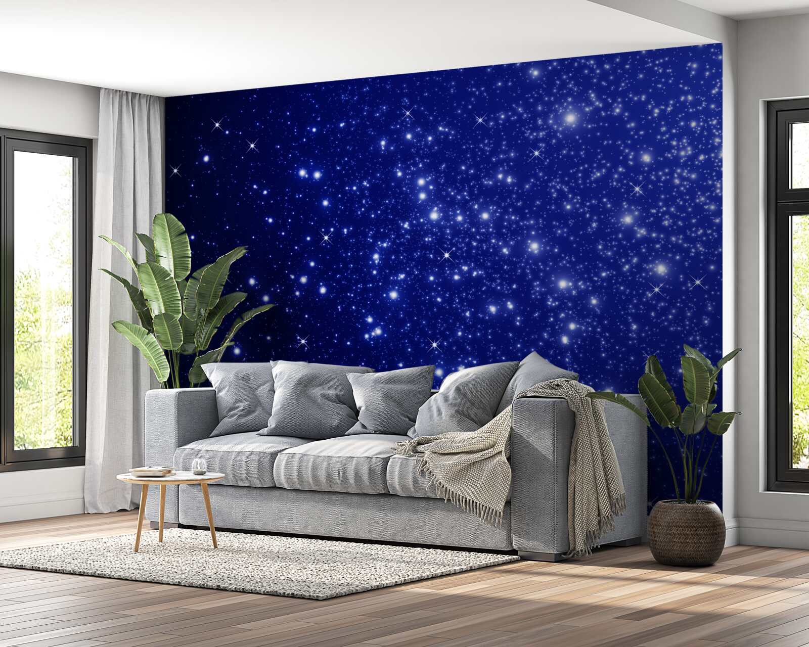 Fototapeta niezliczona ilość luminarzy w sferze niebieskiej