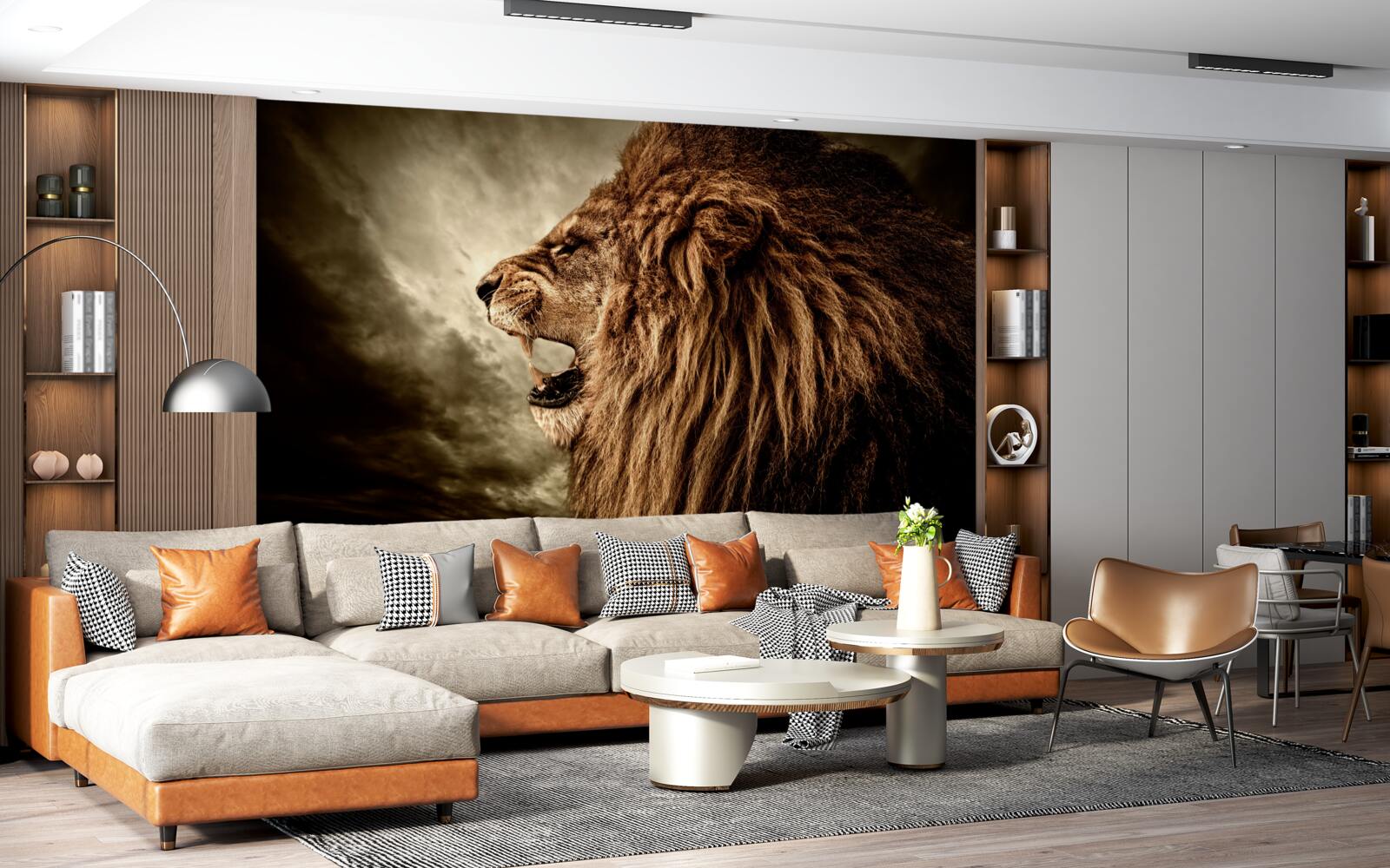 Fototapeta złowieszczy grzmot ryku lwa