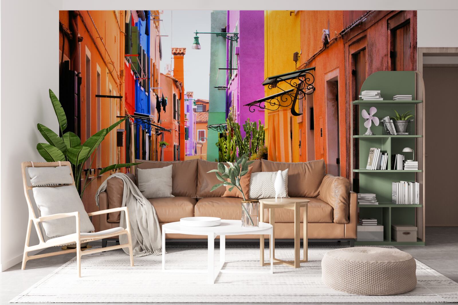 Fototapeta bardzo jasna wąska ulica