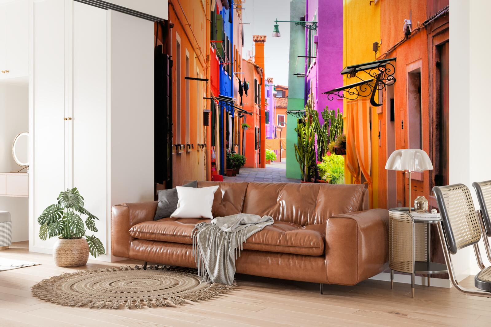 Fototapeta bardzo jasna wąska ulica