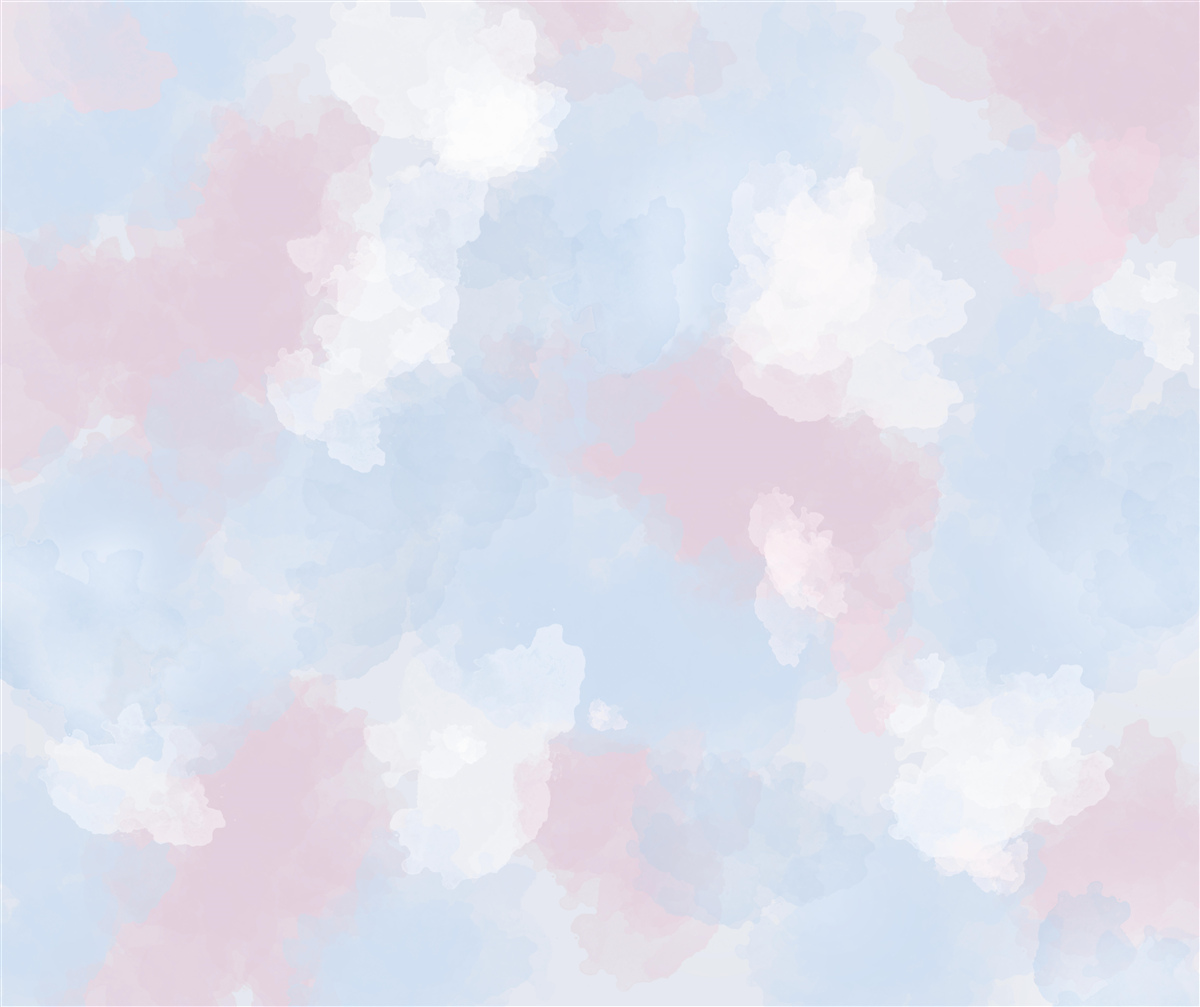 Fototapeta niebo ozdobione jest niebieskimi i różowymi plamami