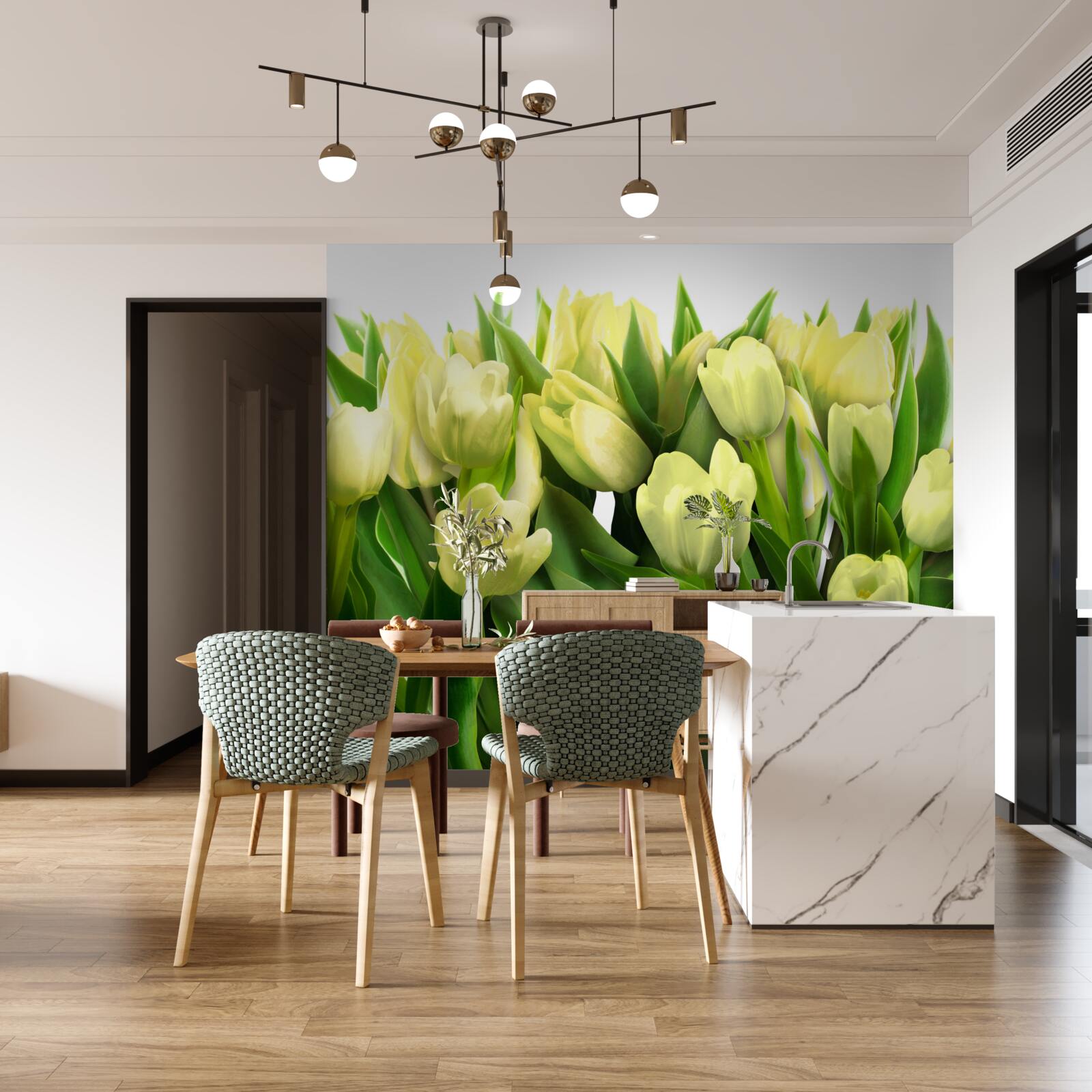 Fototapeta tulipany są jasnożółte