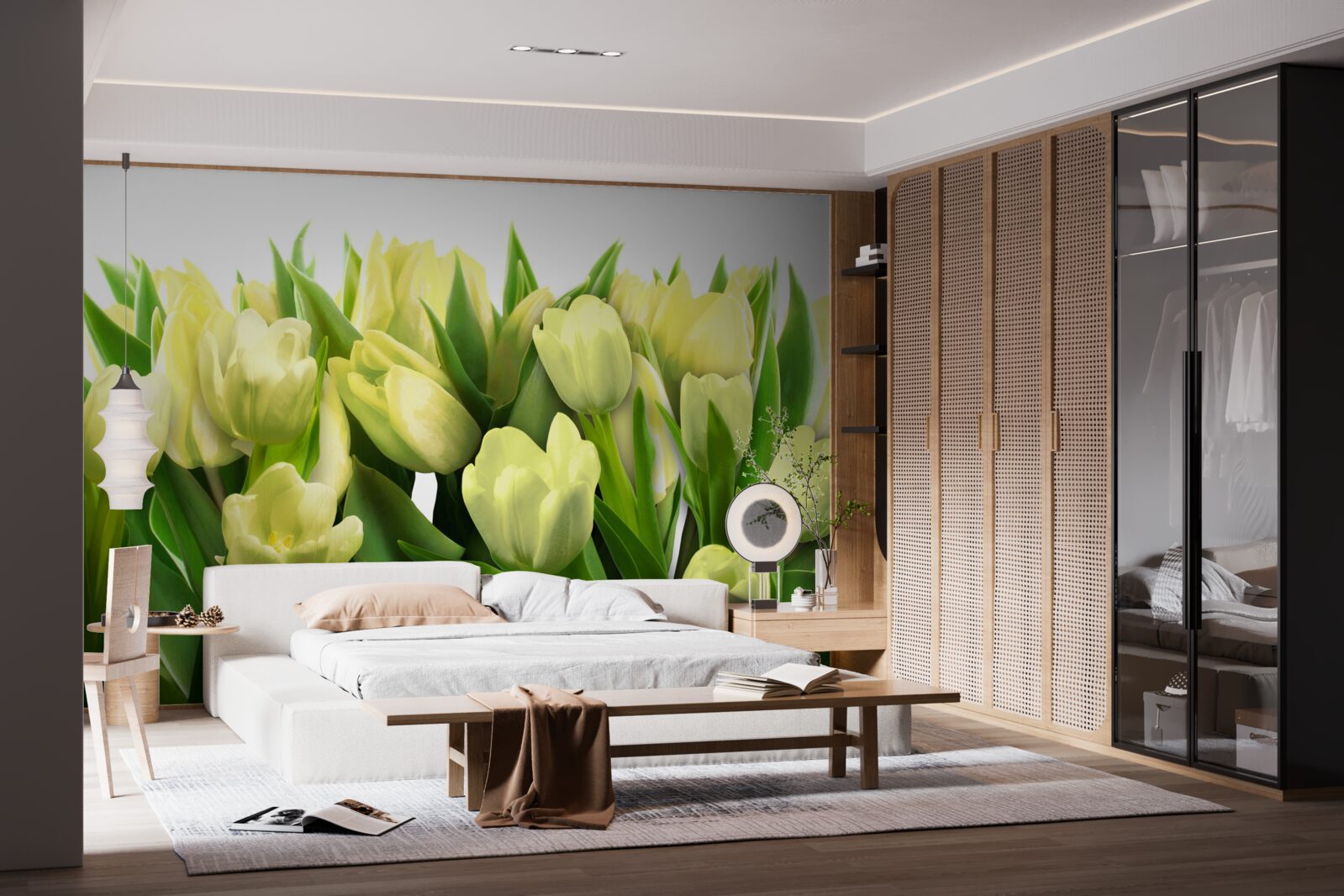 Fototapeta tulipany są jasnożółte