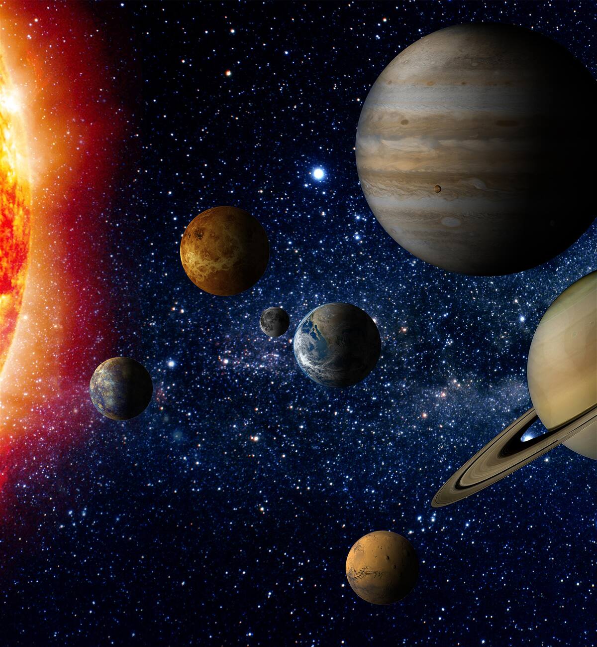 Fototapeta procesyjny ruch planet wokół słońca