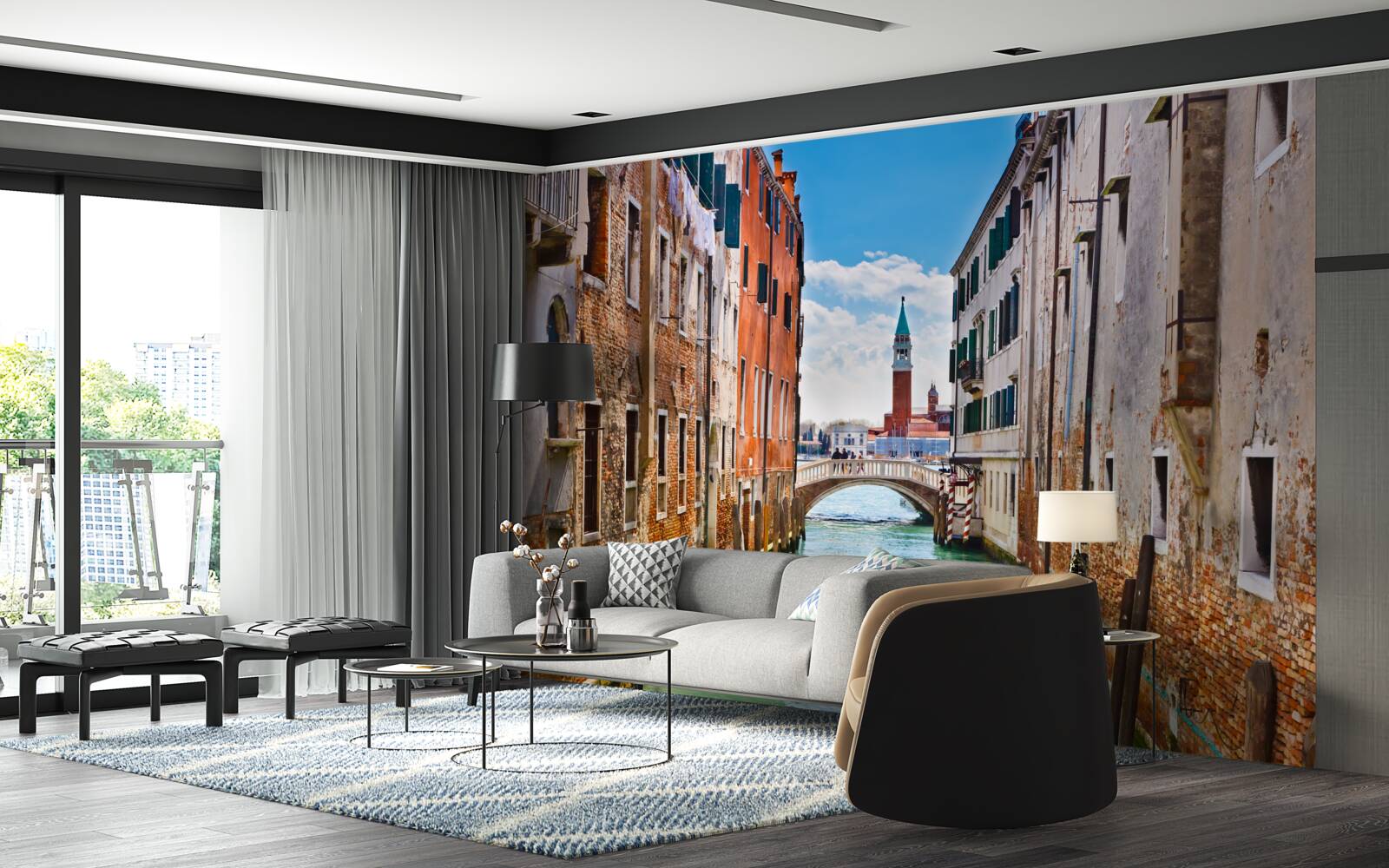 Fototapeta widok na zamek wenecki z kanału