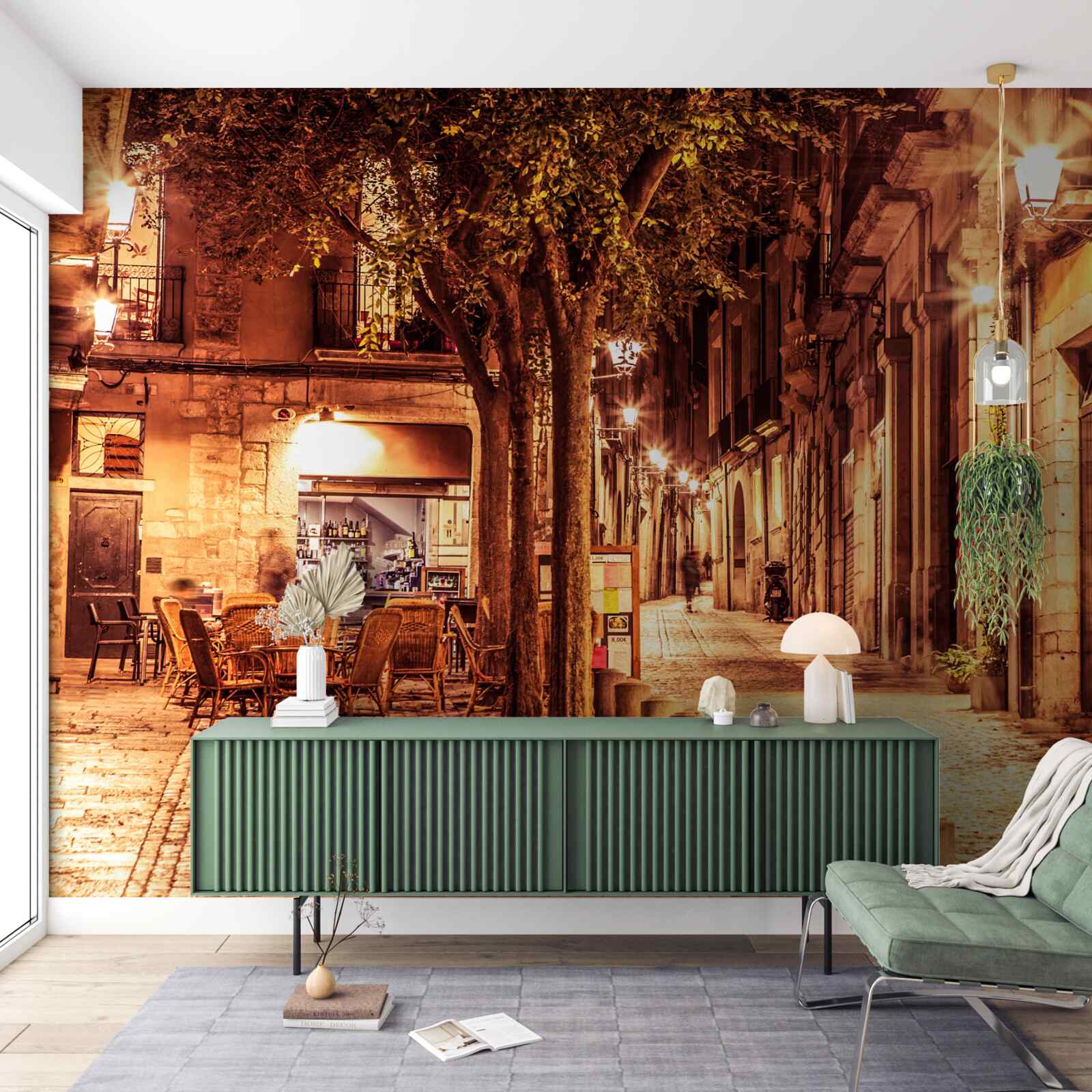 Fototapeta wieczorna ulica starożytnego miasta