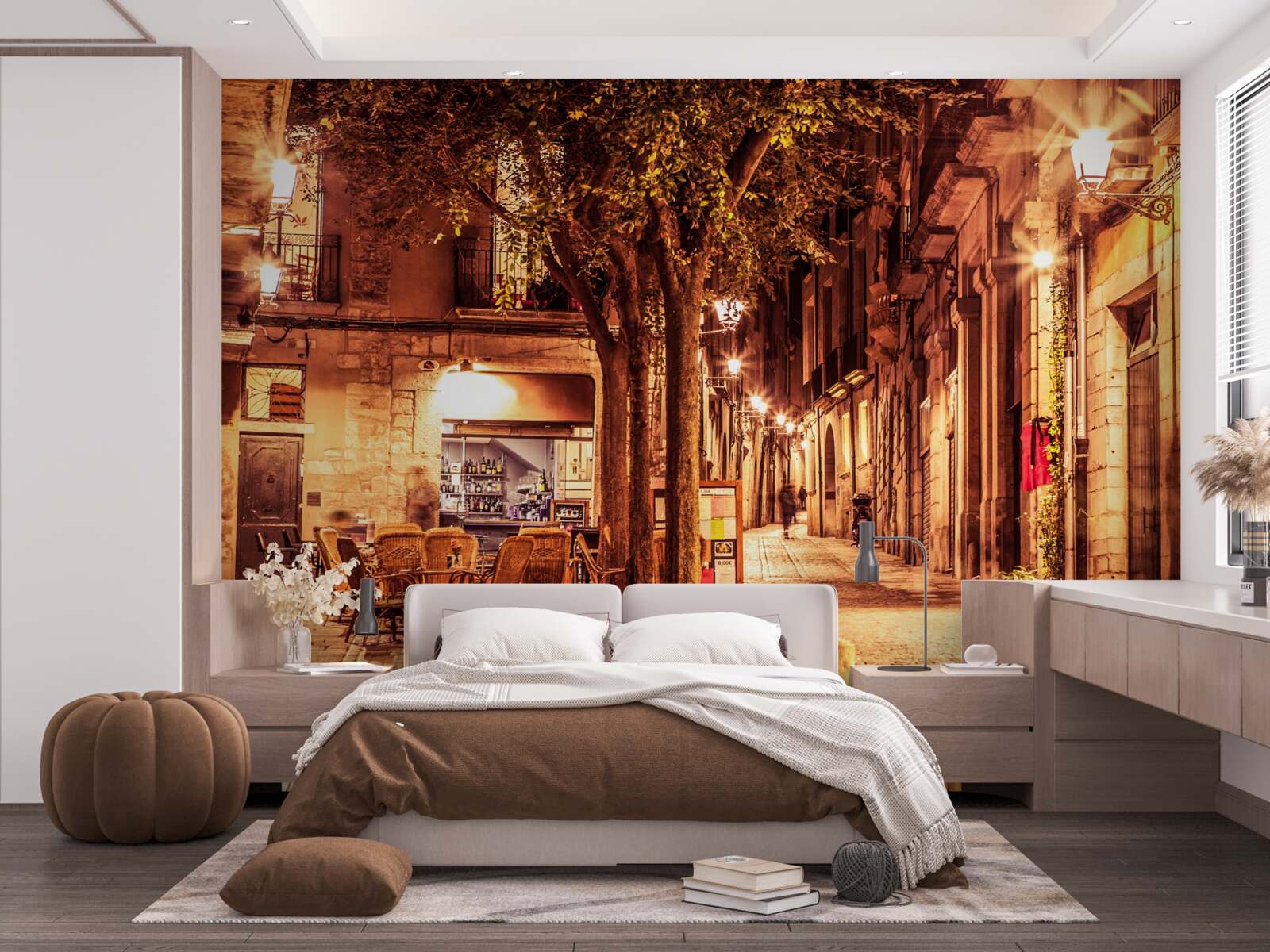 Fototapeta wieczorna ulica starożytnego miasta