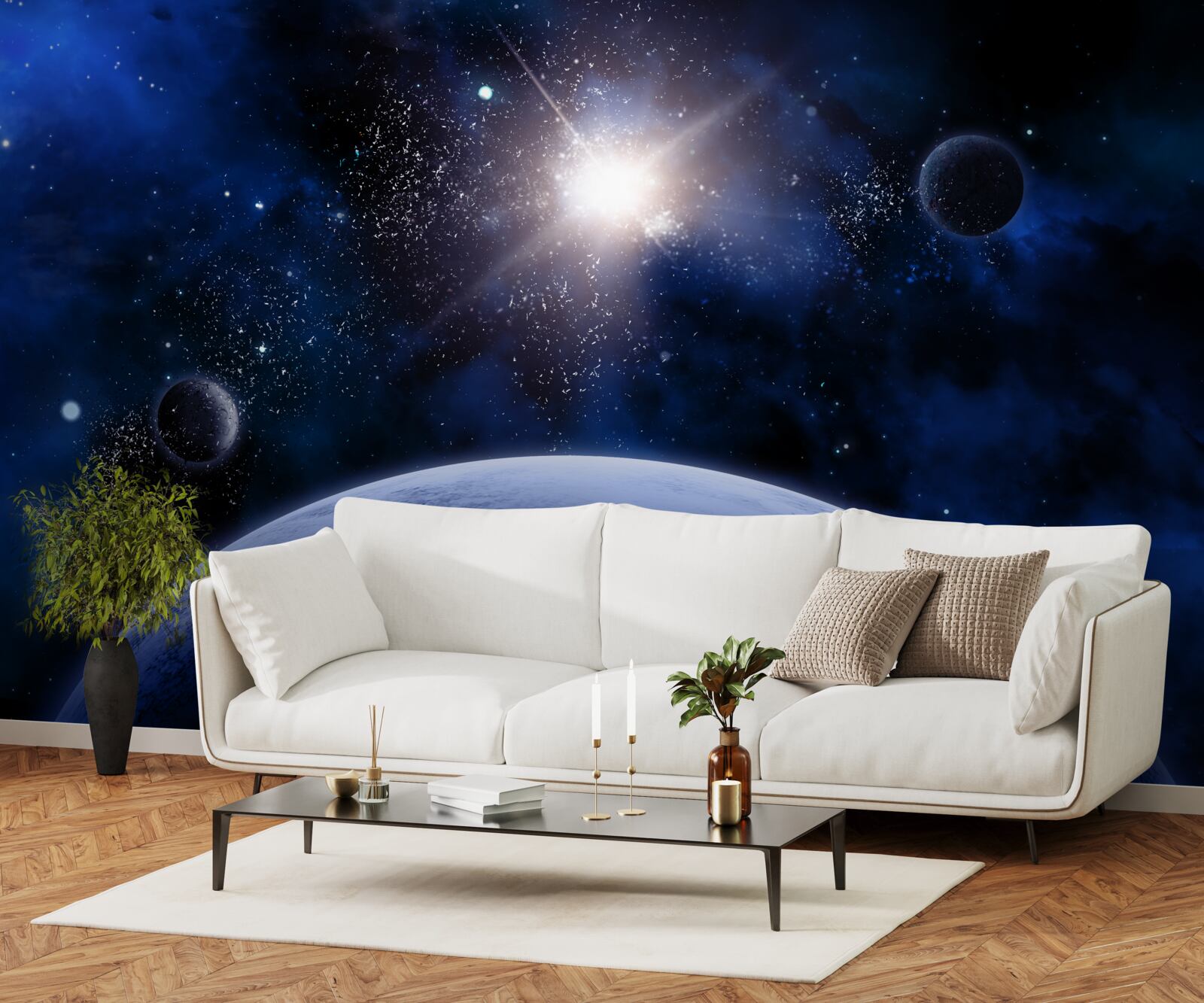 Fototapeta Świecąca gwiazda kosmiczna