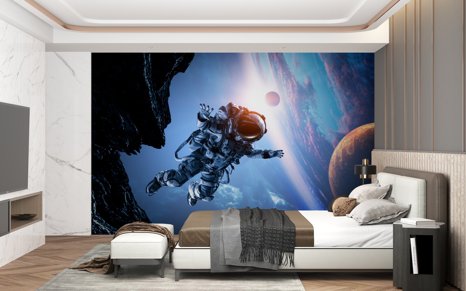 Fototapeta astronauta we wszechświecie