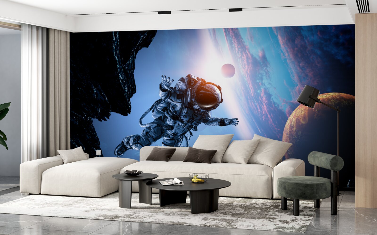 Fototapeta astronauta we wszechświecie