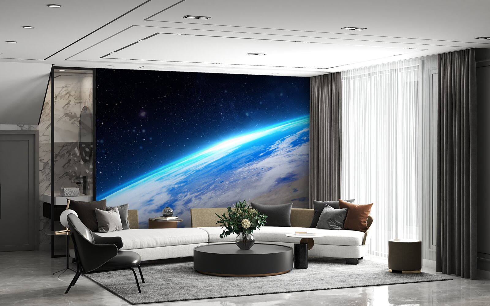 Fototapeta powierzchnia ziemi z kosmosu