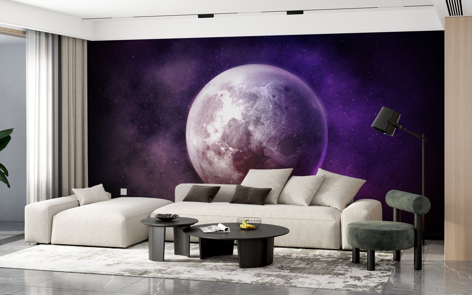 Fototapeta fioletowe niuanse księżyca