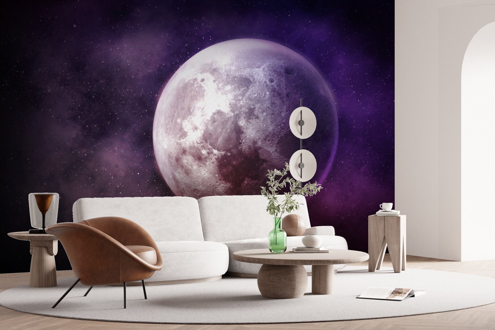 Fototapeta fioletowe niuanse księżyca