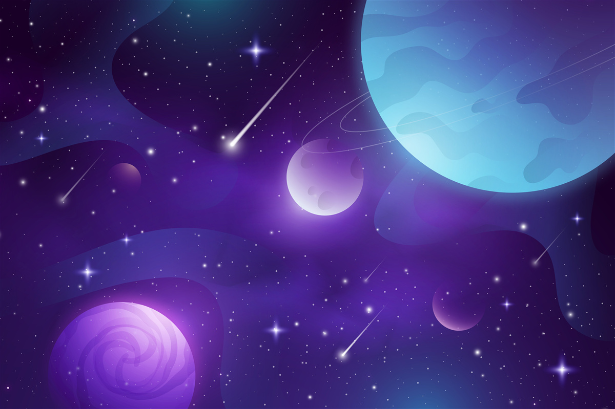 Fototapeta gwiazdy i planety we wszechświecie