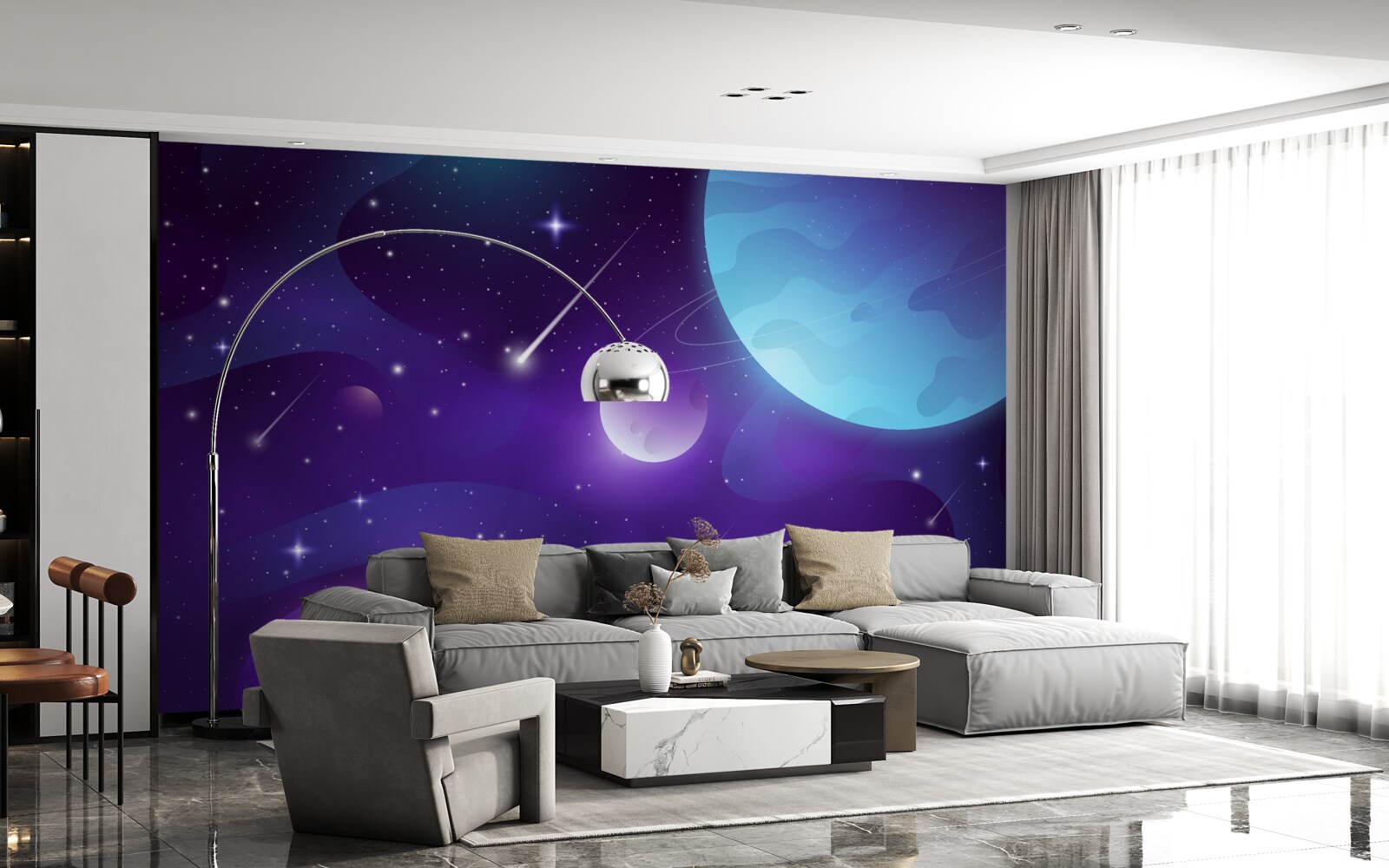 Fototapeta gwiazdy i planety we wszechświecie